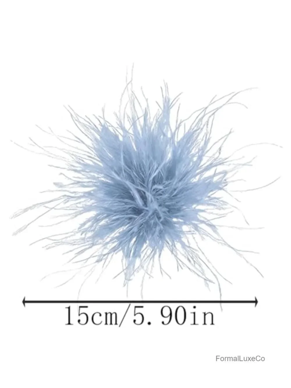 Oversized Feather Flower Brooch Pin, Elegant Floral Design for Suits Dresses